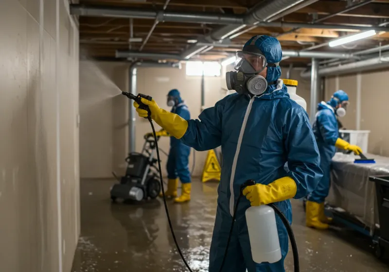 Basement Sanitization and Antimicrobial Treatment process in Augusta, KY